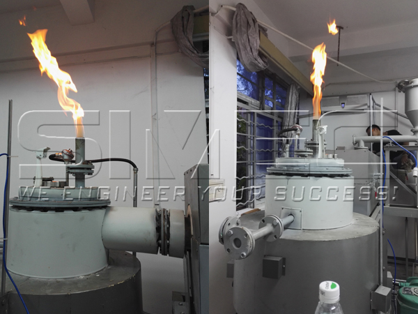 Syn Gas Combustion in Laboratory